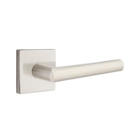 Emtek Stuttgart Lever Right Hand 2-3/8 in Backset Privacy w/Square Rose for 1-1/4 in to 2 in Door 5210STUUS15RH